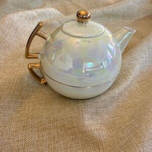 Vintage Hues 'n Brews Herman Dodge & Sons Iridescent Tea For One Set - japan